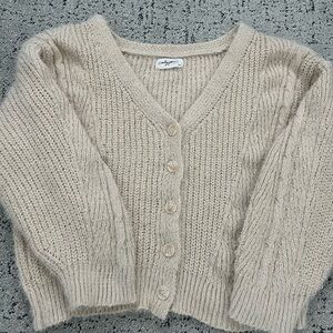 Carly Jean Los Angeles Honey Cardigan Cream